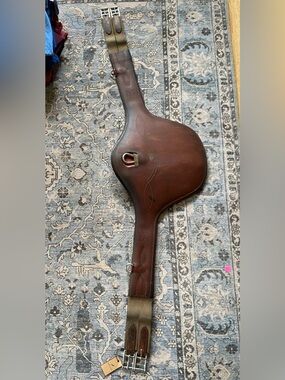 Meyer Brown Leather belly guard equestrian girth